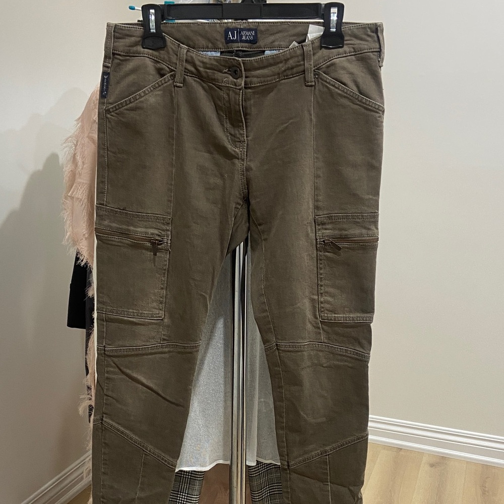 Armani Jeans Khaki Cargo Trousers